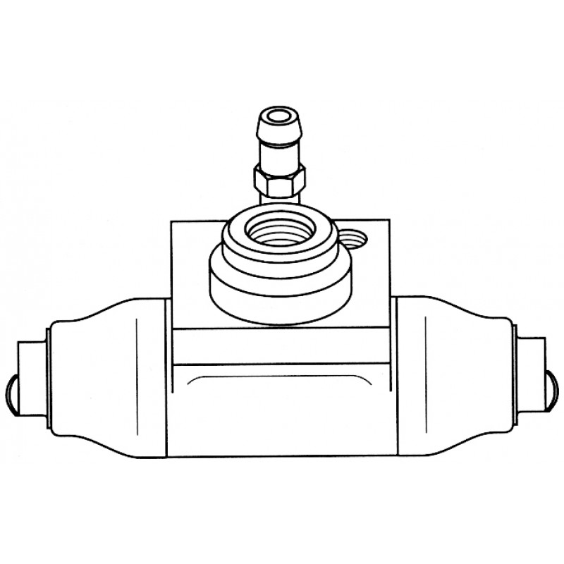 Cylindre de roue arrière en alu pour Golf 1 Caddy 88- avec régulateur de pression (1 vis de fixation, diam. Piston 19,05mm)