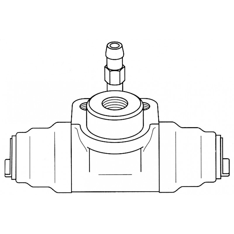 Cylindre de roue arrière en fonte pour Golf 1 avec régulateur de pression (diam. Piston 17,46mm)