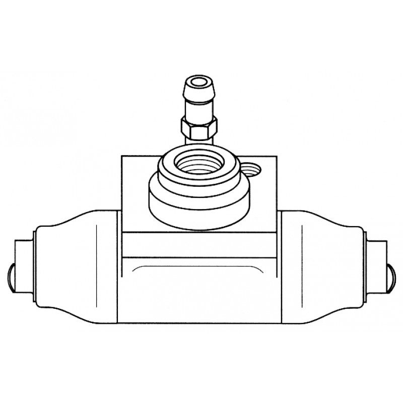 Cylindre de roue arrière en alu pour Golf 1 et 2 avec régulateur de pression (diam. Piston 17,46mm)