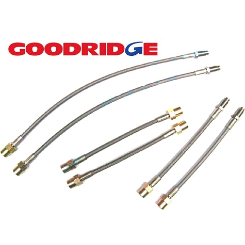 set de 6 flexibles de freins renforcés GOODRIDGE pour Golf 1 avec disques arrière