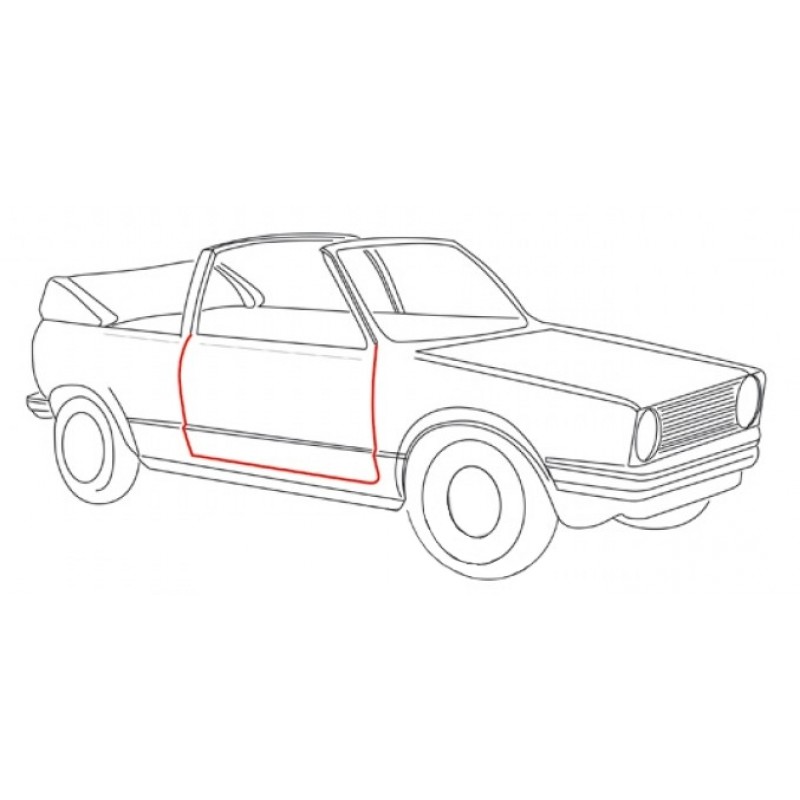 Joint de porte droite pour Golf 1 Cabriolet 8/83-7/93