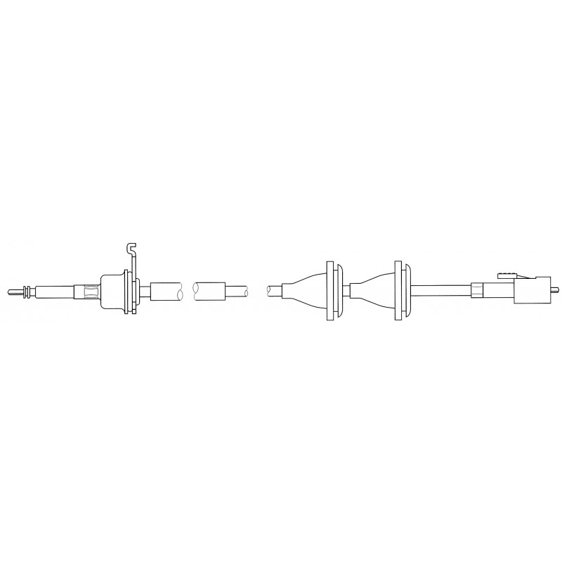 Câble de compteur 1100mm pour Golf 1 et 2  1500-1800cc  8/81-