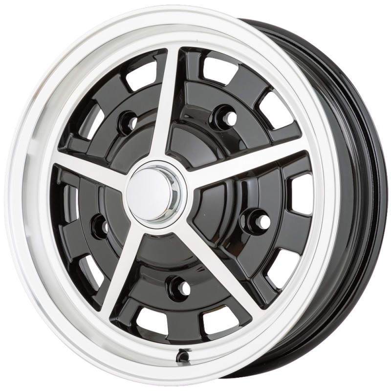 Jante SOUTH AFRICA SPRINTSTAR noire et polie 4,5x15" 5 x 205 (ET 14)