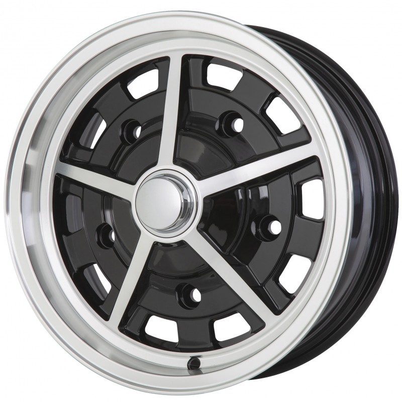 Jante SOUTH AFRICA SPRINTSTAR noire et polie 5,5x15" 5 x 205 (ET 14)