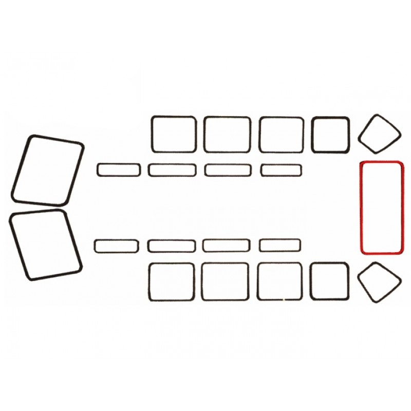 Joint de vitre arrière T2 55-63 (sauf Simple Cab, Double Cab et Deluxe)