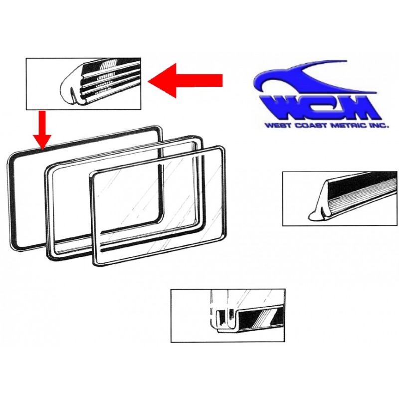 Joint de vitre latérale pop out extérieur 50-67