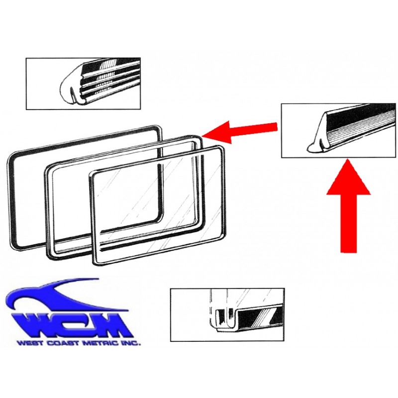 Joint de vitre latérale pop out intérieur 50-67