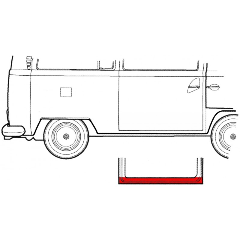 Tôle intérieure de bas de porte latérale 68-