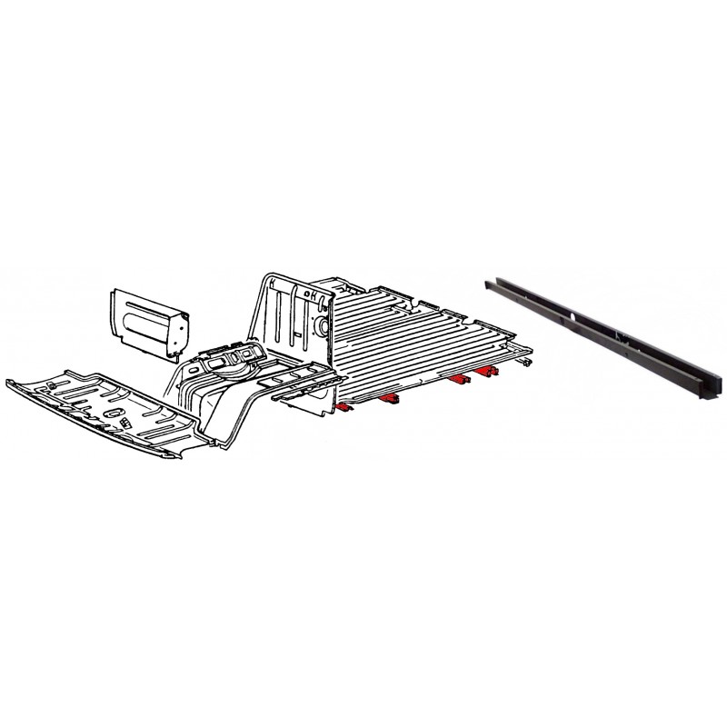Traverse centrale sous plancher 68- (il en faut 4 par véhicule)