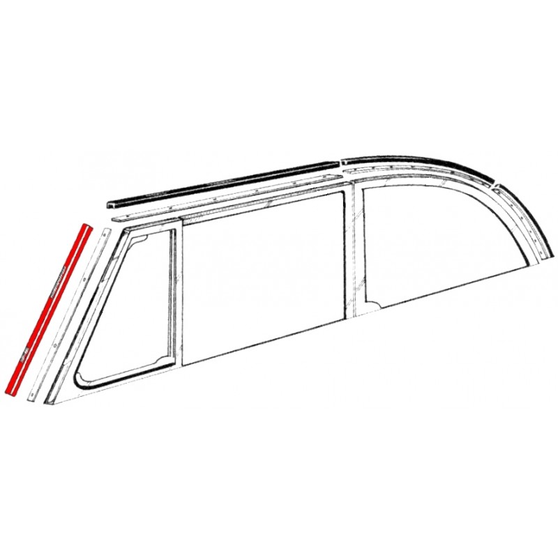 Joint vertical de baie de pare brise gauche ou droit 65-79