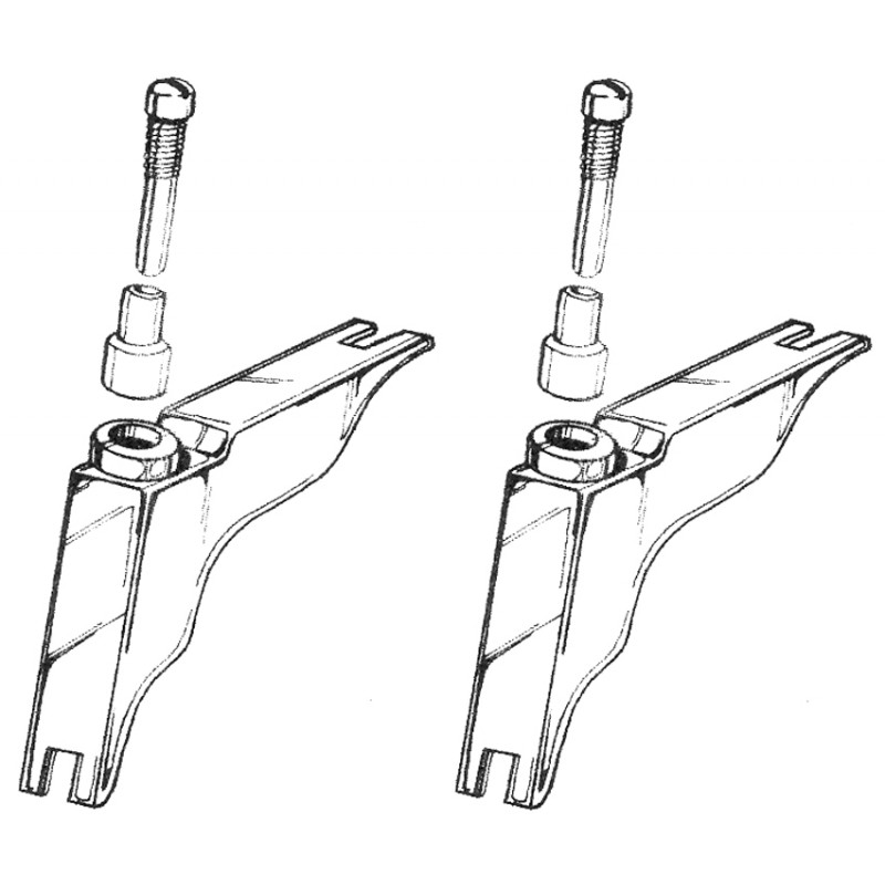 Set de 4 pièces de réparation de pivot supérieur de déflecteur 52-64