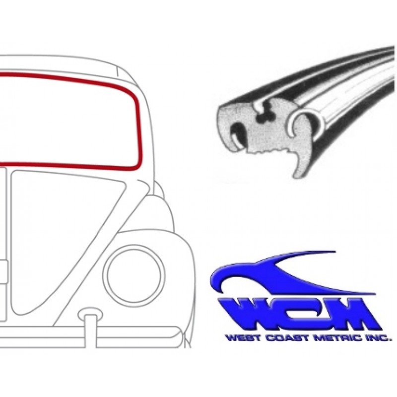Joint de pare brise pour moulure métallique 65-72 WCM