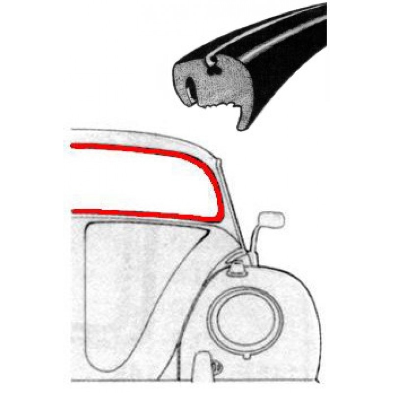 Joint de pare-brise cal look 8/64- (sauf 1303) WCM