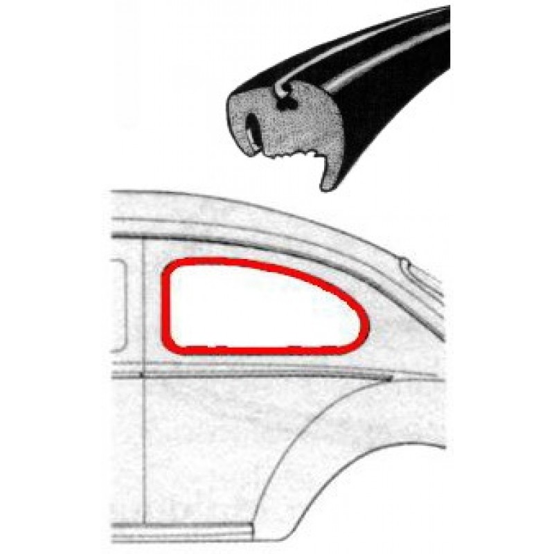 Joint de vitre latérale cal look gauche ou droit 53-7/64 WCM