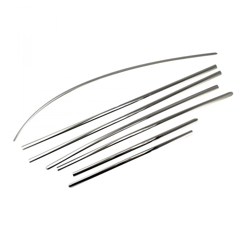 Set de 7 baguettes inox (pour capot sans écusson) 8/62-7/66