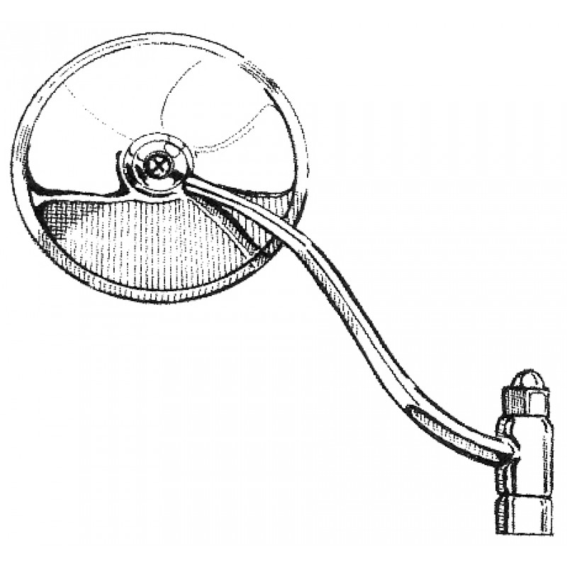 Rétroviseur rond chromé droit WCM 8/50-7/67