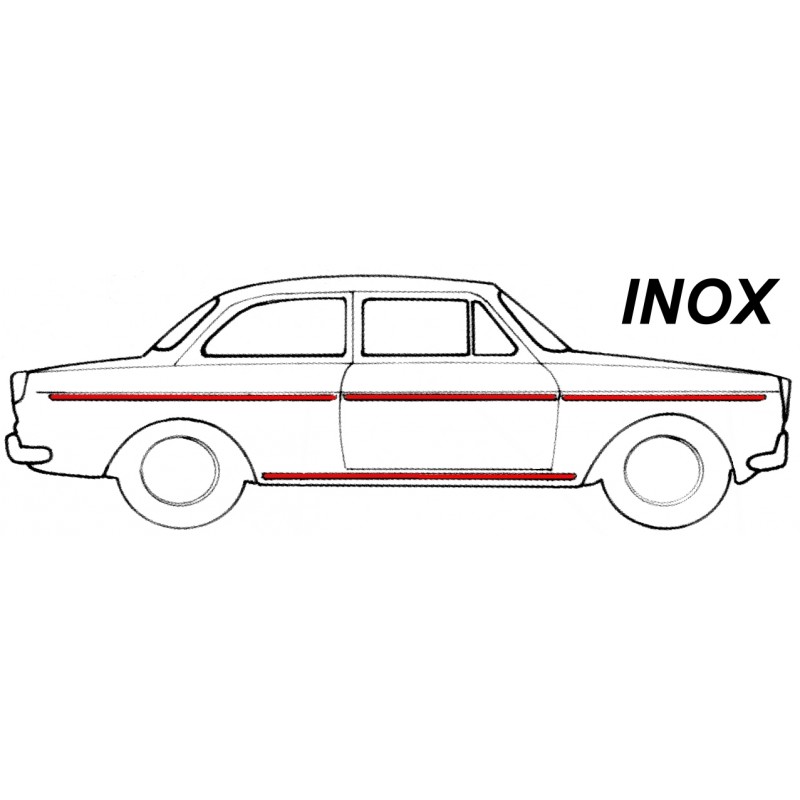 Kit baguettes INOX (8 pièces) 64-66 avec répétiteur latéral