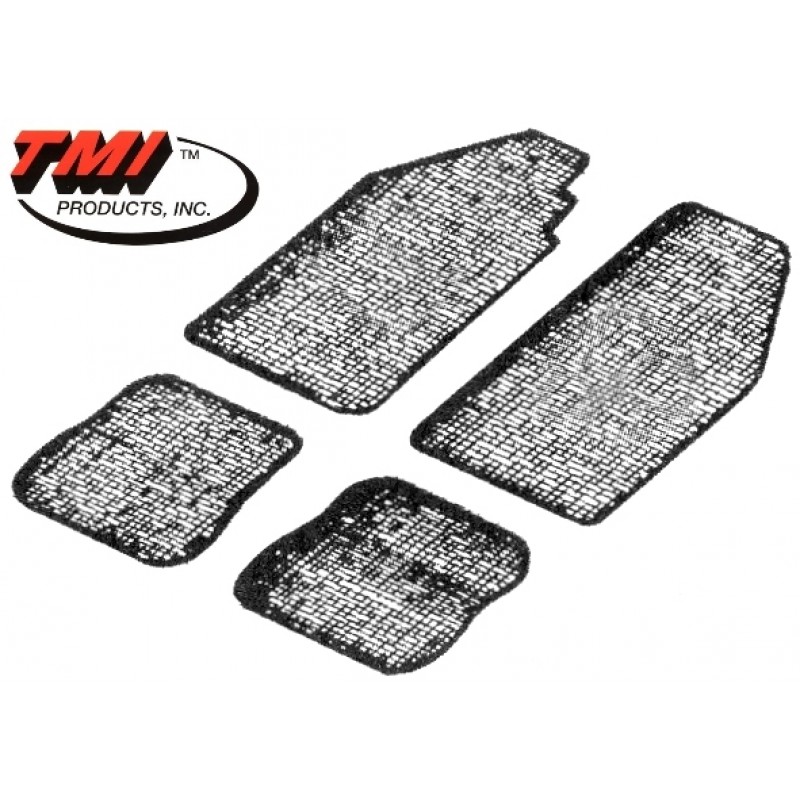 Kit 4 tapis de sol noirs 61-74