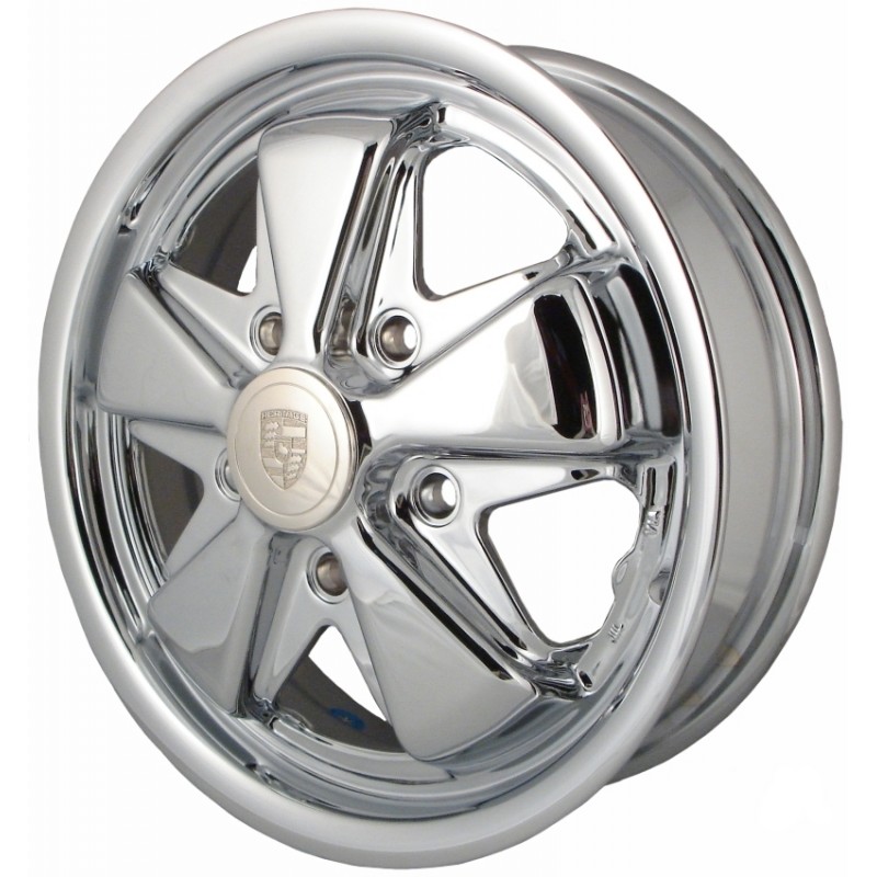 Jante 5 x 130 FUCHS 4.5 x 15’’ chromée (ET 45) EMPI