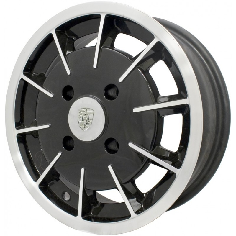 Jante GASBURNER 5.5 x 15’’ noire et polie (ET 25)