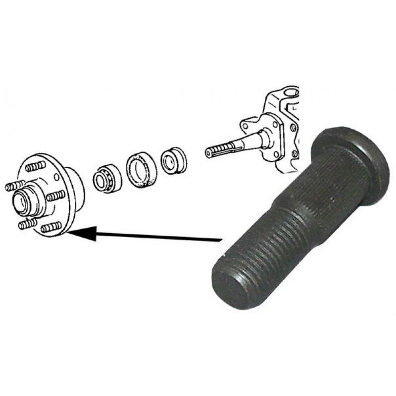 Goujon de roue avant pour T2 71-79 et T25