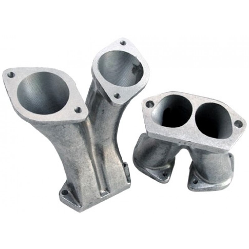 Set de 2 pipes d’admissions Big Beef usinées pour IDF sur culasses Wedge Port