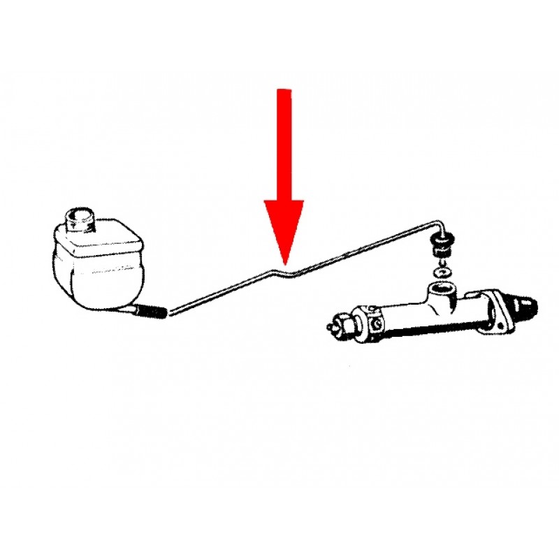 Tuyau métallique de raccord bocal / maître-cylindre -66