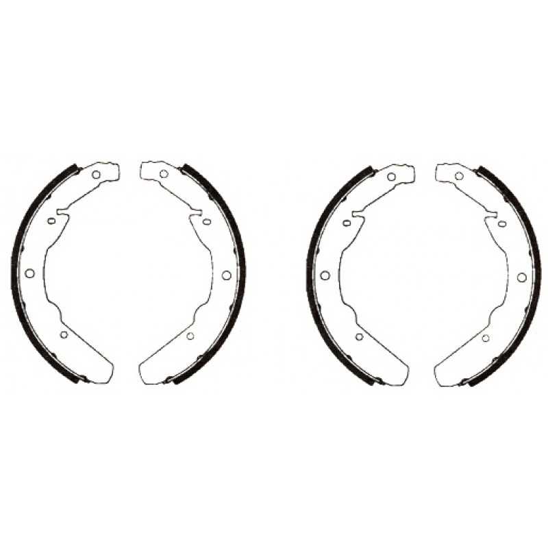 Set de 4 machoires arrières 8/70-7/71 (252x56mm)