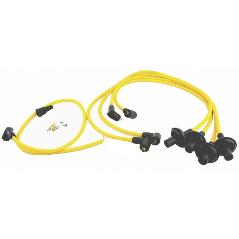 Faisceau de fils de bougie MEGAVOLT en silicone jaune 8mm