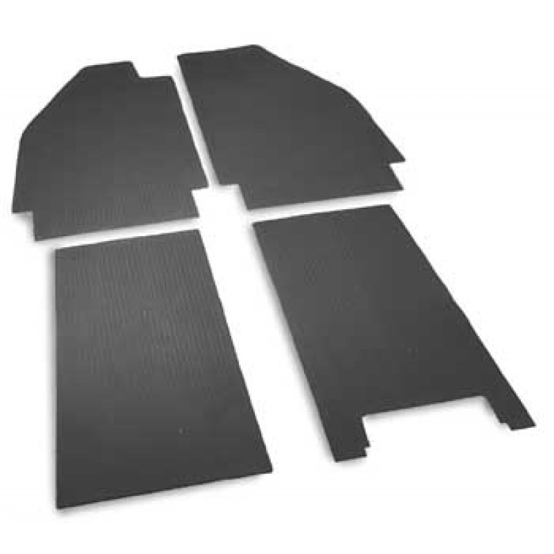 Lot De 4 Tapis De Sol En Caoutchouc Noir Pour Voiture - Antidérapants Et Faciles à Nettoyer