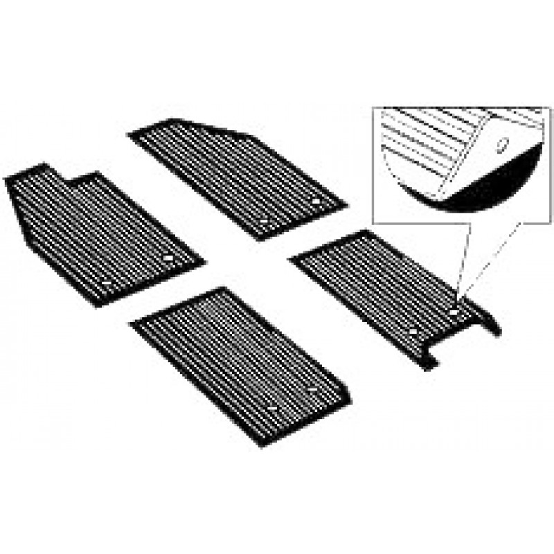 Set de 4 tapis caoutchoucs noirs 56-59