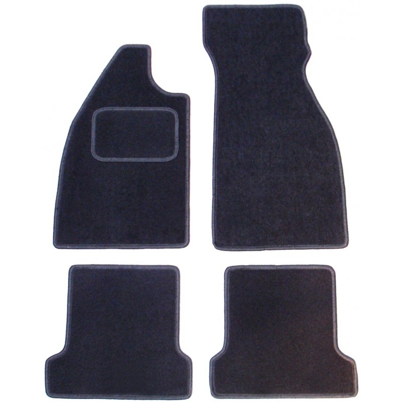 Set de 4 tapis de sol noirs toutes années sans motif