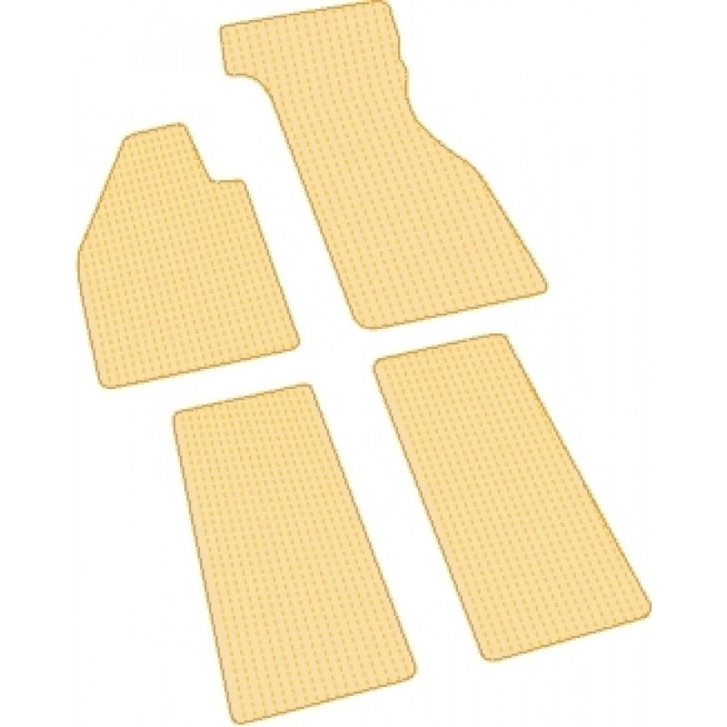 Set de 4 tapis de sol en coco beige