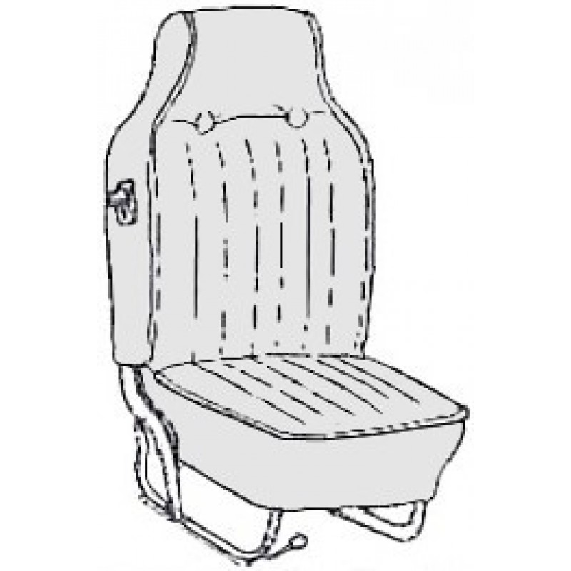 Kit housses de sièges noir 68-69 avec appuis tête incorporé (basketweave #01)