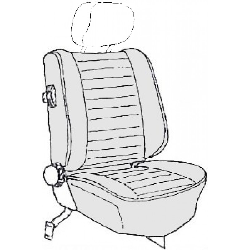 Kit housses de sièges noir 77- avec appuis tête séparés réf 92675 (basketweave #01)