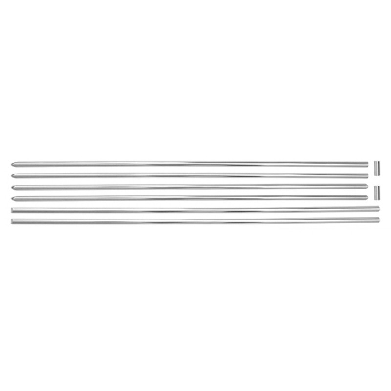 Set de 6 baguettes latérales en aluminium pour Porsche 356