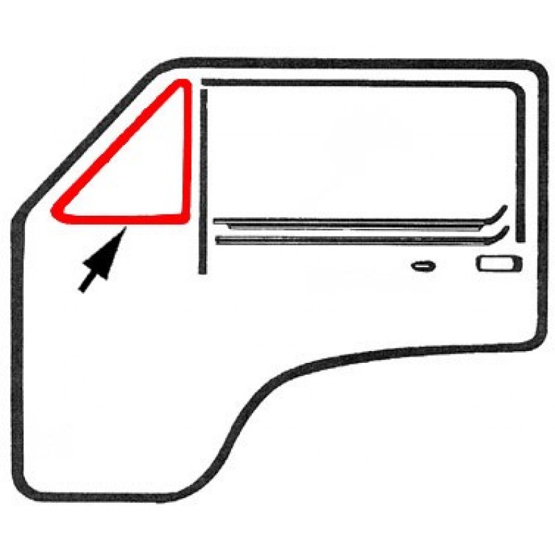 Joint de petite vitre fixe sur porte avant gauche ou droite