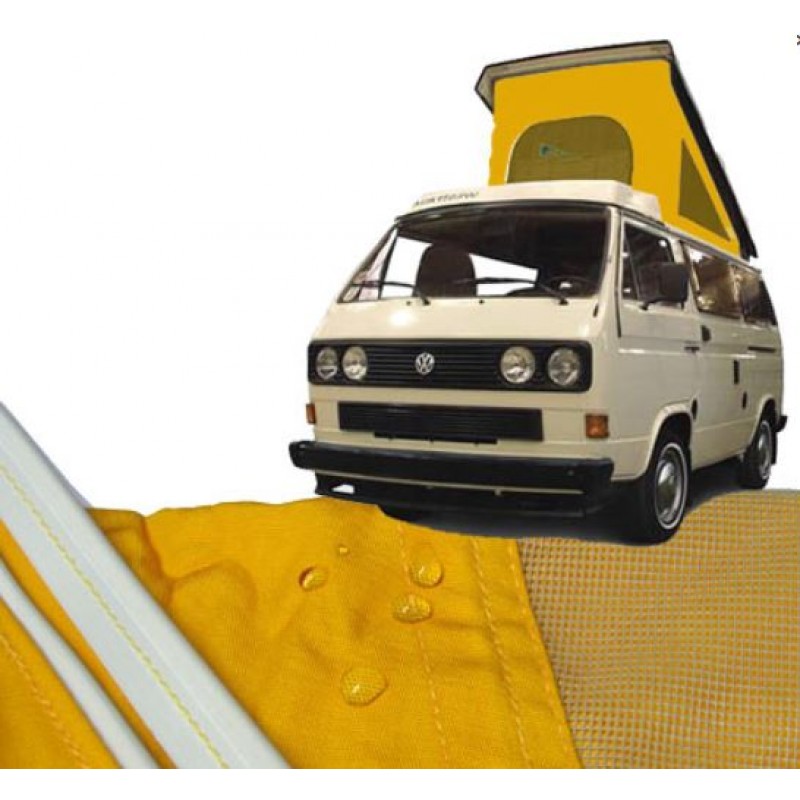 Toile de T25 Westfalia 5/84-90 à 3 fenêtres JAUNE qualité supérieure