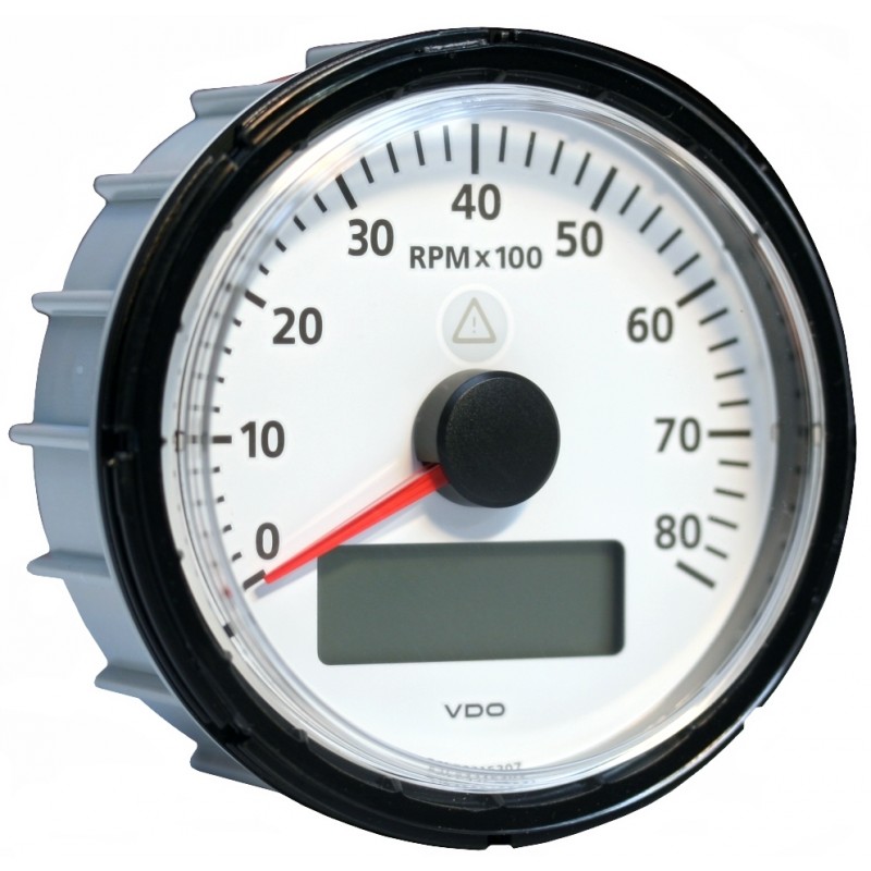 Compte-tours 8.000 tours fond blanc diam. 85mm