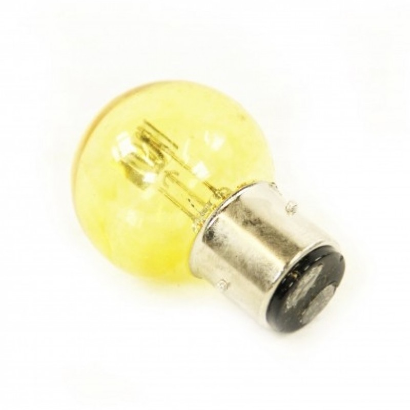 AMPOULE LAMPE 12 V. 36/36 W. 3 ERGOTS CODE PHARE JAUNE