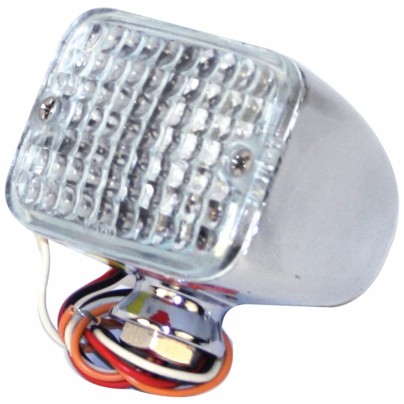 Mini feu à LEDS avec glace blanche avec 3 fonctions (position / freinage / clignotant)