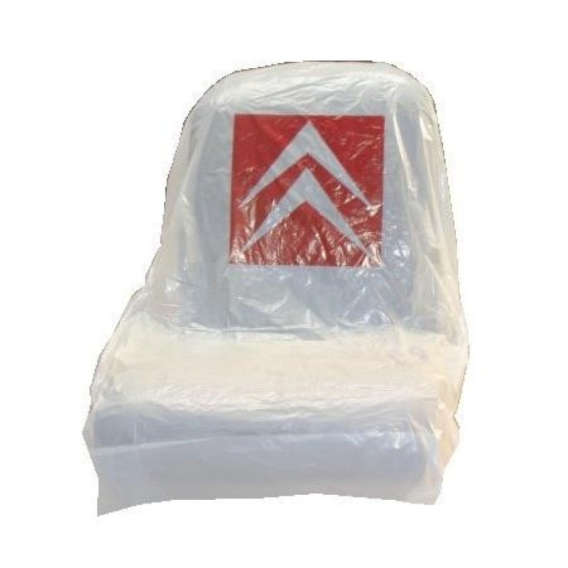Housse plastique jetable de protection de siège avec logo Chevrons