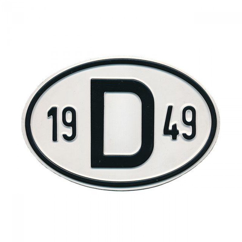Plaque "D" millésime 1949