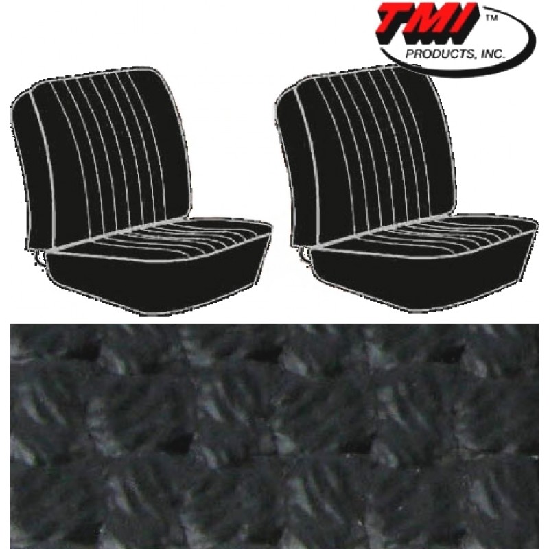 Housses de sièges avant séparés pour T2 68-73 en Basketweave Noir (#01)