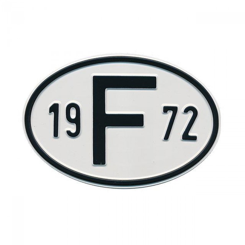 Plaque "F" millésime 1972
