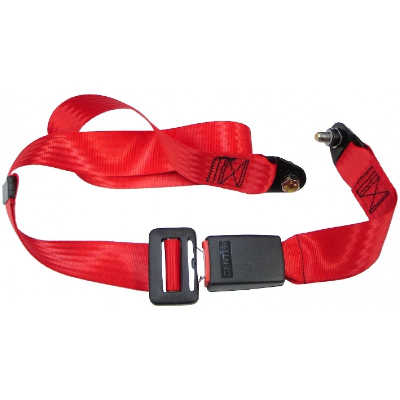 Ceinture sécurité arrière rouge manuelle (2 points d’attache)