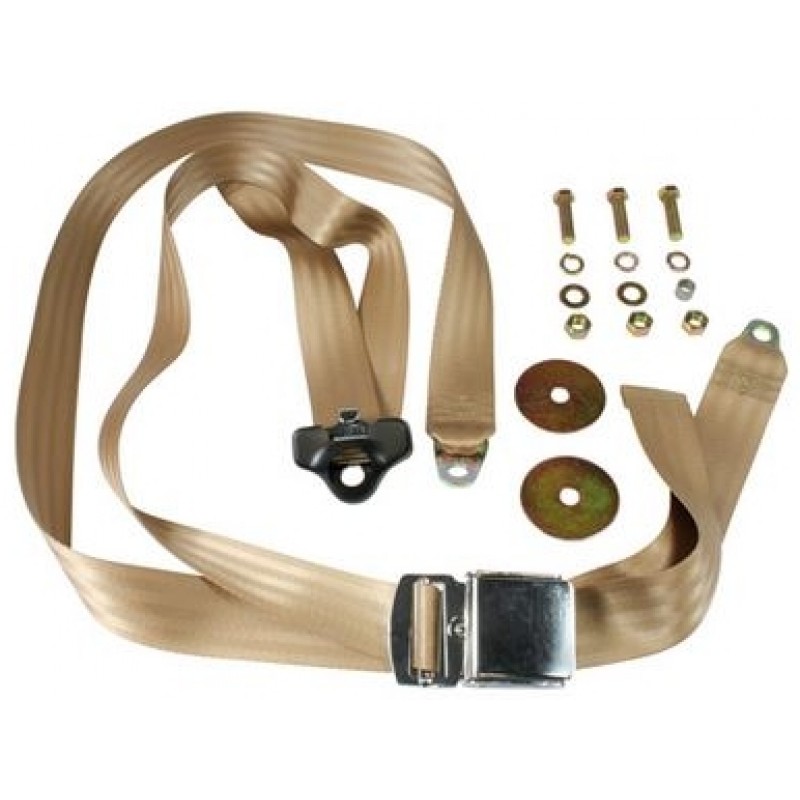 Ceinture style WOB 3 points gauche ou droite beige