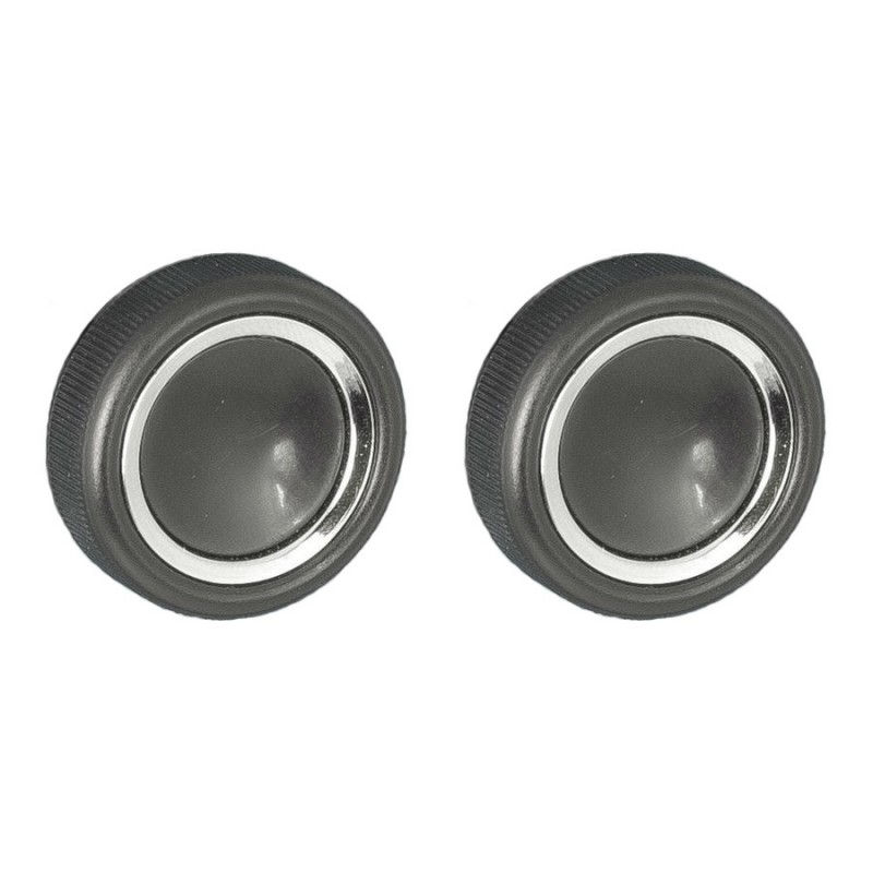 Set de 2 boutons de commande noirs style Becker pour autoradio Retrosound