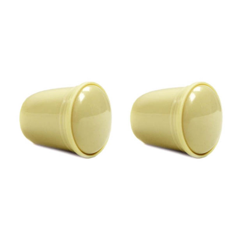 Set de 2 boutons de commande ivoires style Sapphire pour autoradio Retrosound