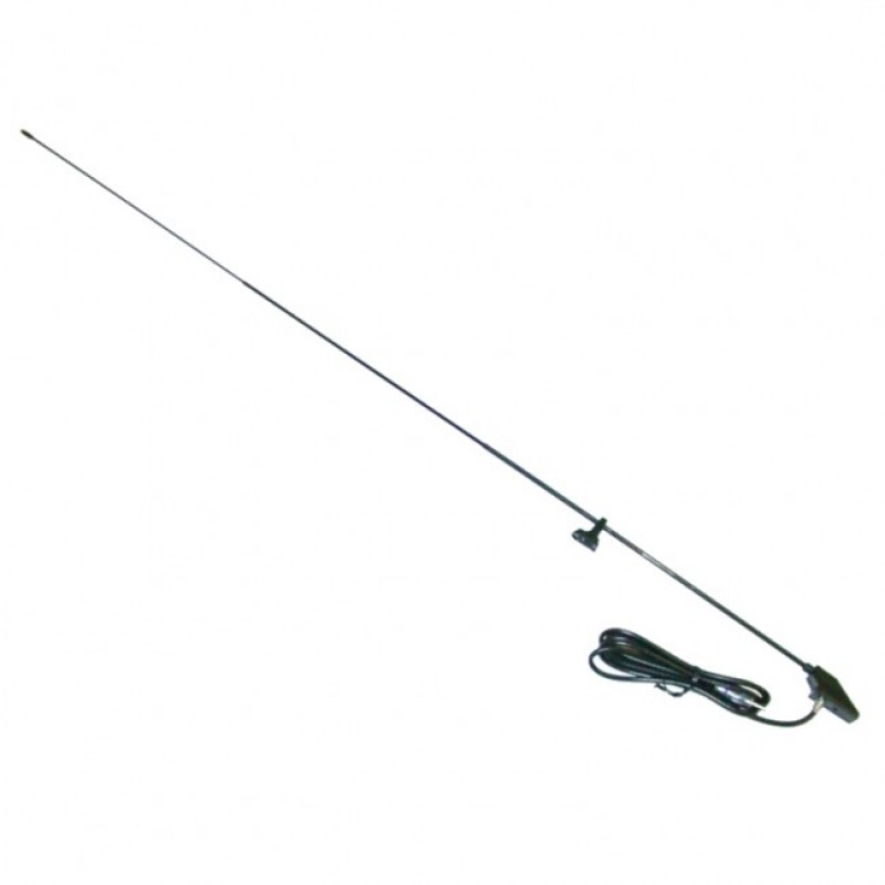 Antenne de joue d'aile 1120mm pied chromé 2 points d'attache